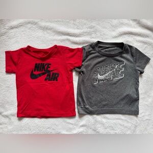 NIKE AIR Red T-Shirt & Grey Dri-Fit Shirt for Toddler Kid Child